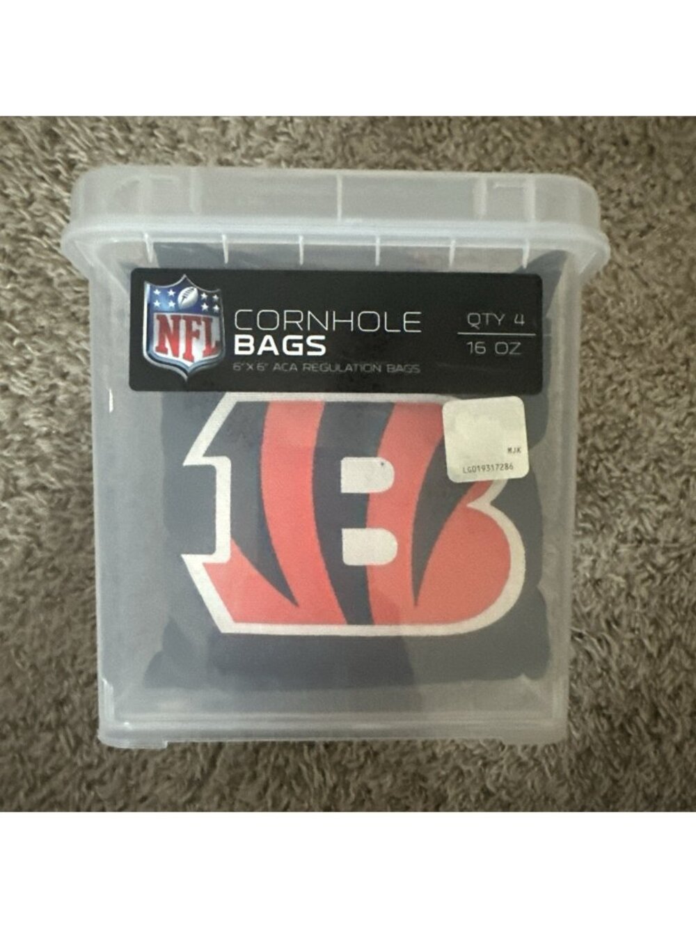 CINCINNATI BENGALS Cornhole Bean Bags 4 ACA Regulation Corn Shot Toss Game Bags